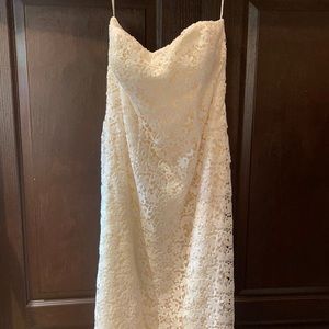 Galina strapless ivory wedding dress